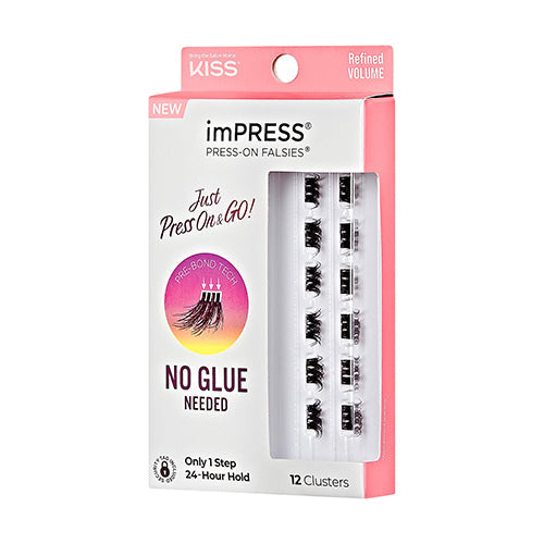 Kiss imPress Press on No Glue Needed Cluster Eyelashes (Refined Volume)