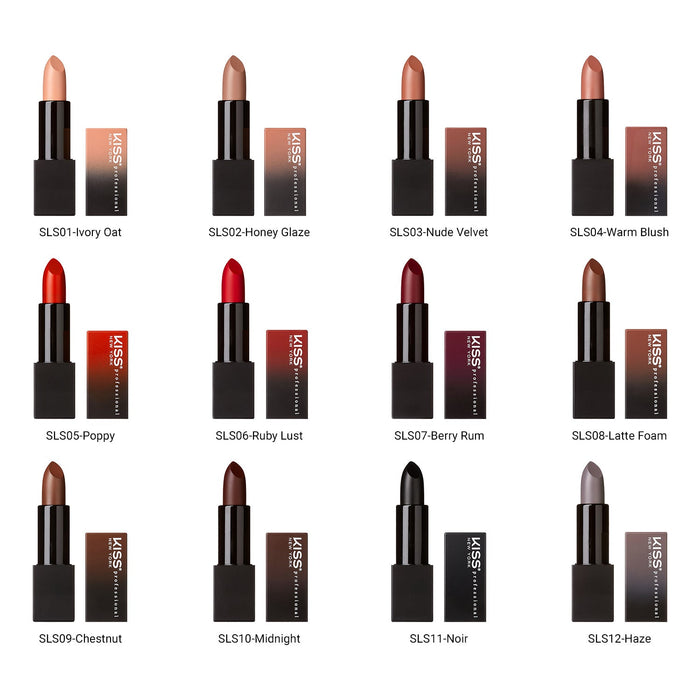 Kiss Professional Satin Lipstick 0.12oz/ 3.5g - ikatehouse