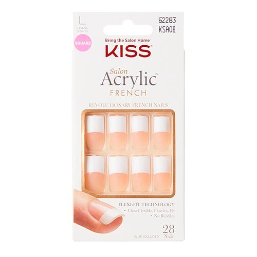 Kiss Salon Acrylic Revolutionary French 28 Nails - ikatehouse