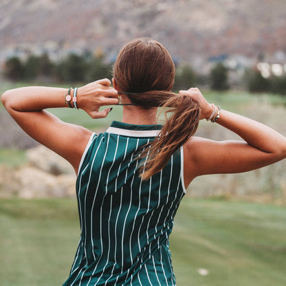 K’Lani Tee Time Green and Pink Hair Tie Bracelets with Removable Ball Marker