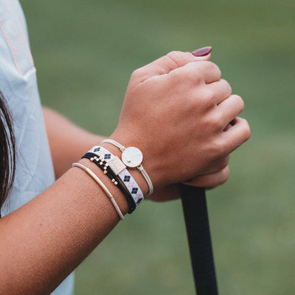 K’Lani Tee Time Green and Pink Hair Tie Bracelets with Removable Ball Marker