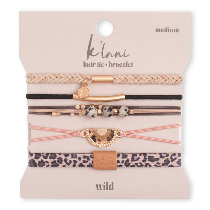 K’Lani Wild hair tie and bracelet set