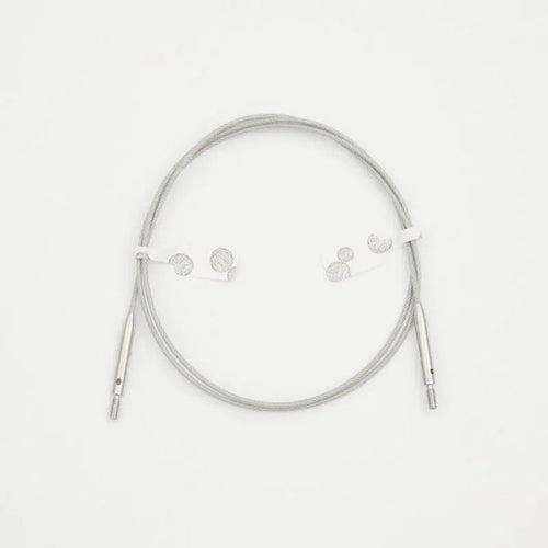 KnitPro - Stainless Steel Swivel 360 Cable with Silver Connectors