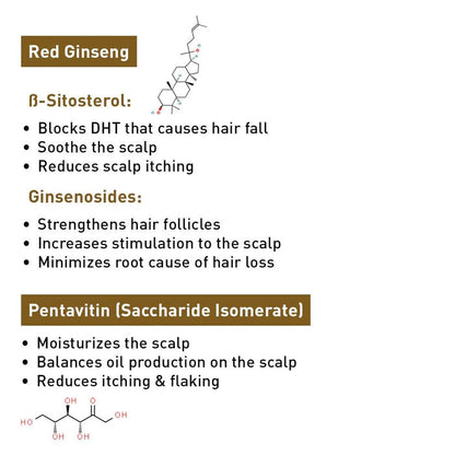 Korean Red Ginseng Hair Growth Cream, Blocks DHT, Pentavitin Caffeine Vitamin E, Daily Use, Hydration Nourishment - Keya Seth Aromatherapy