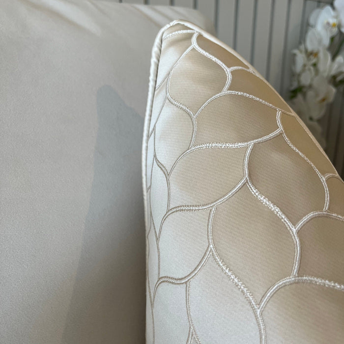 Kyoto Beige Textured Patterned Cushion Cover - 50x50cm Textiles
