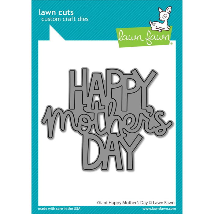 Lawn Fawn - Cuts Custom Craft Die - Giant Happy Mother's Day. Available at Embellish Away located in Bowmanville Ontario Canada.