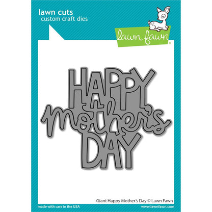 Lawn Fawn - Cuts Custom Craft Die - Giant Happy Mother's Day. Available at Embellish Away located in Bowmanville Ontario Canada.