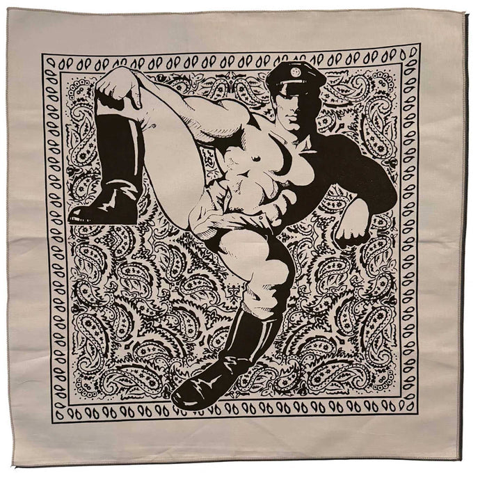 Leather Man gray Bandana — Art by Dom “Etienne” Orejudos