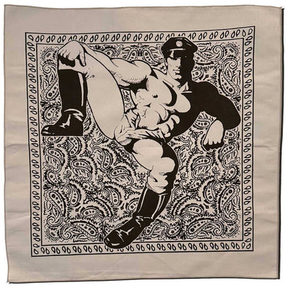 Leather Man gray Bandana — Art by Dom “Etienne” Orejudos