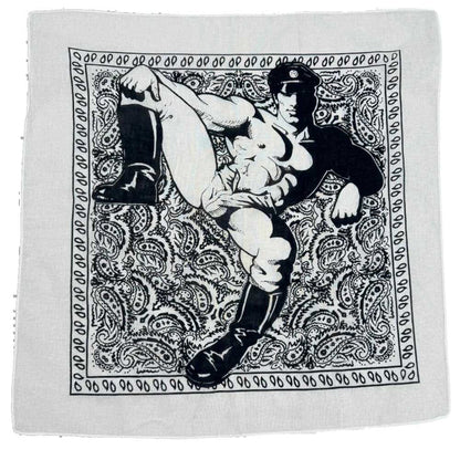 Leather Man White Bandana — Art by Dom “Etienne” Orejudos