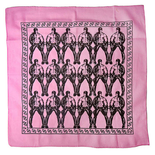 Leather Man Clone — Art by Dom “Etienne” Orejudos - Horizontal Pattern pink bandana