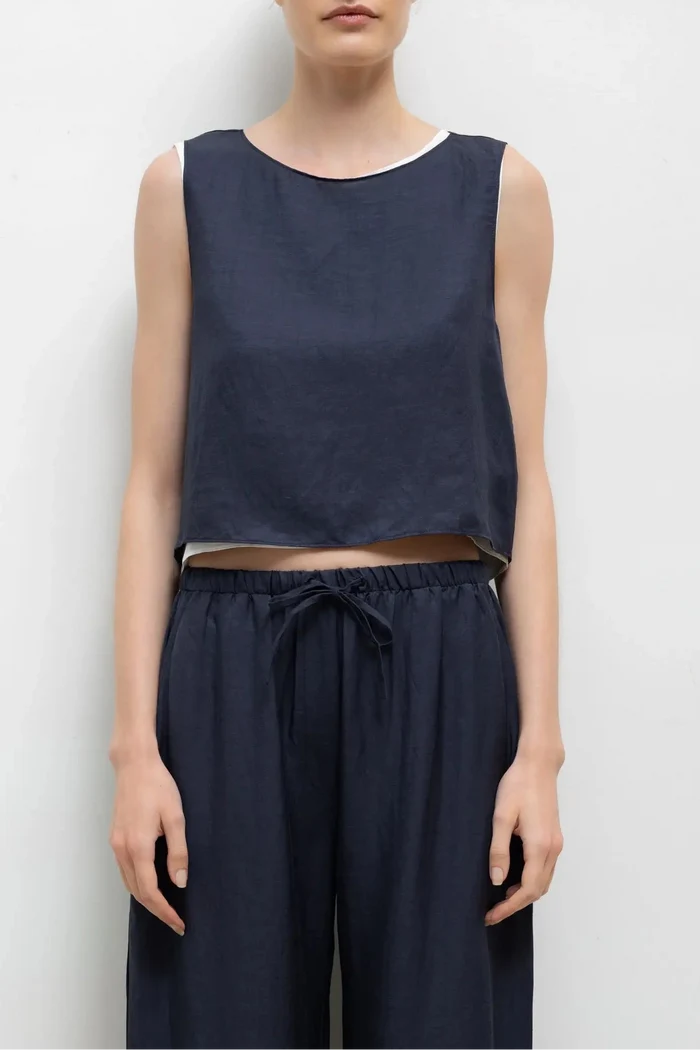 Leset Daniel Crop Sleeveless Crew