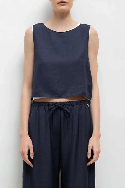 Leset Daniel Crop Sleeveless Crew