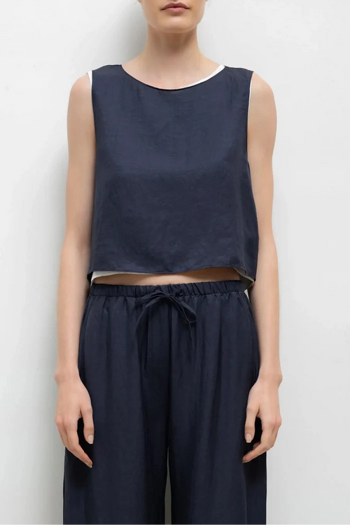 Leset Daniel Crop Sleeveless Crew