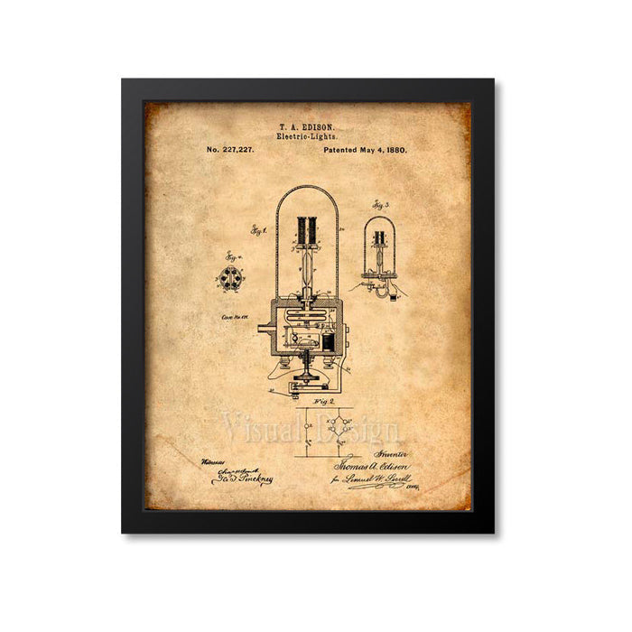 Light Bulb Patent Print