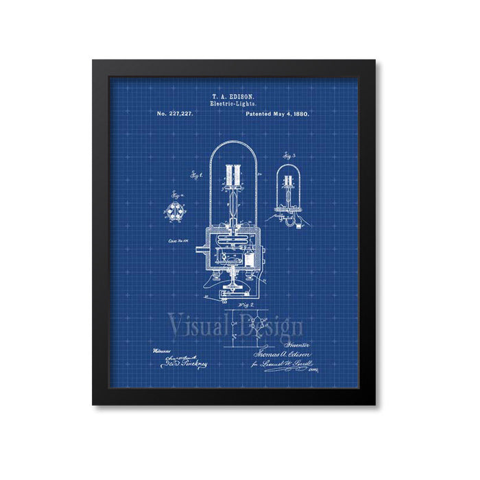 Light Bulb Patent Print