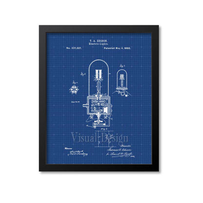 Light Bulb Patent Print
