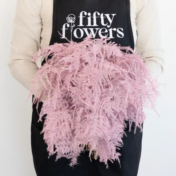 Light Pink Enhanced Plumosa Fern Greenery Apron - Image