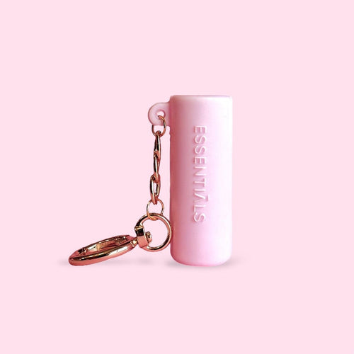 Lip Oil Rubber Keychain + Gold Hook - Essentials
