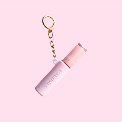 Lip Oil Rubber Keychain + Gold Hook - Essentials