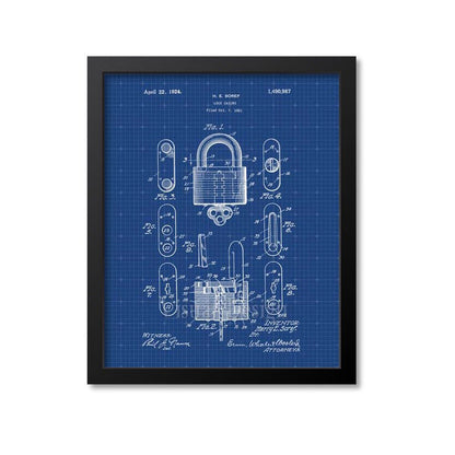 Lock Patent Print