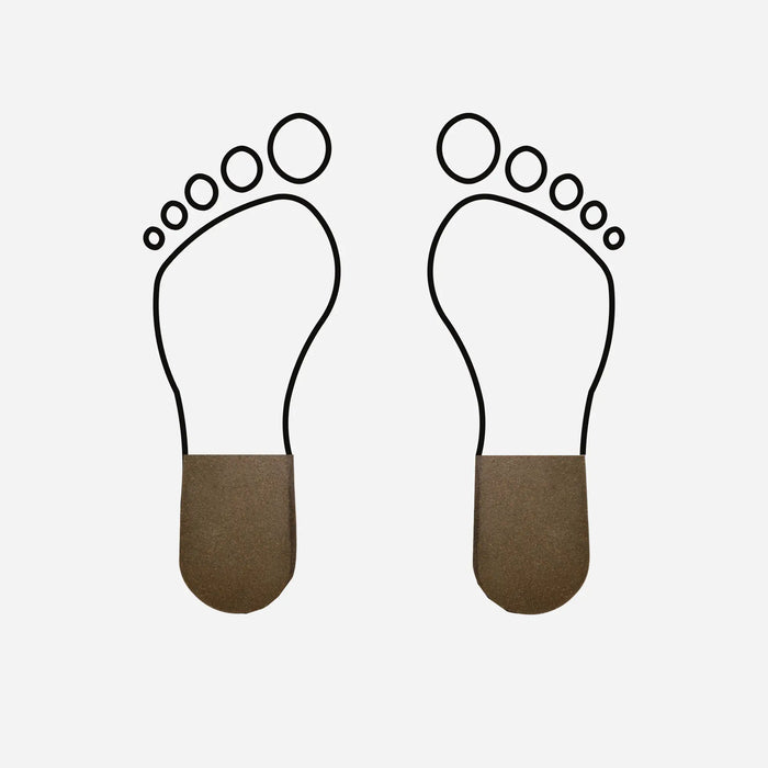 Long latex and sawdust heel cup - Shore 80-85 - 9 mm - 5 pairs - Brown