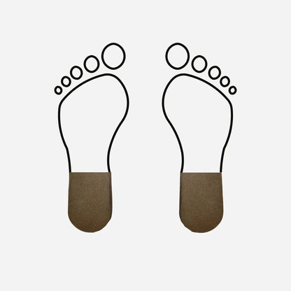 Long latex and sawdust heel cup - Shore 80-85 - 9 mm - 5 pairs - Brown