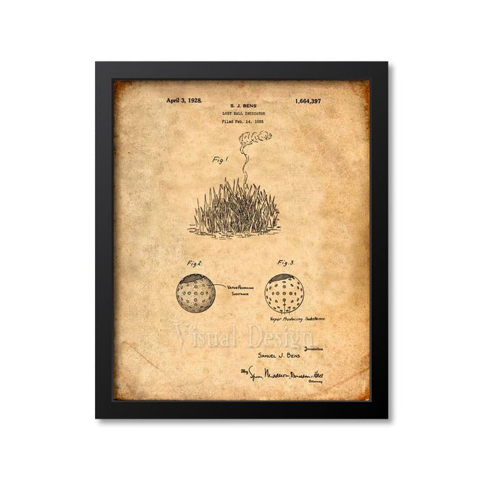Lost Golf Ball Indicator Patent Print