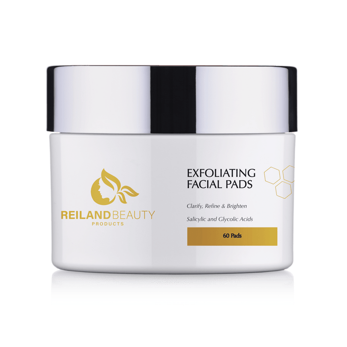 Luxury dual-action exfoliating toner pads for facial skincare