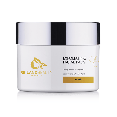 Luxury dual-action exfoliating toner pads for facial skincare