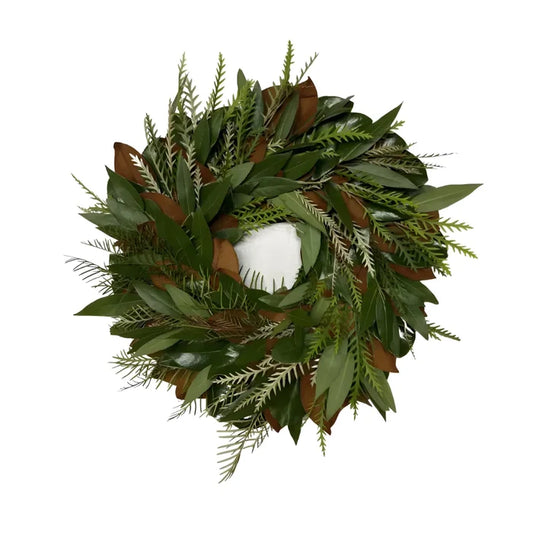 Magnolia Manor Wreath Close Up - Image
