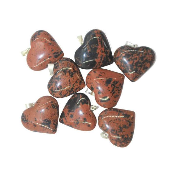 Mahogany Obsidian Heart Pendant