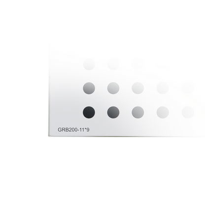 Manufacturing Precision ±10μm White Dot Calibration Target on Glass (200x150mm 11x9) CT20010302