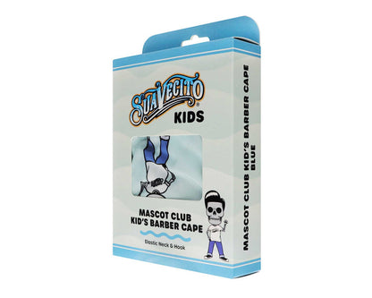 Box of Suavecito Kids' Barber Cape with branding and product details on a white background