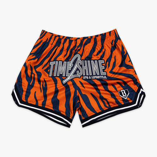 Orange Max Clark Tiger Court youth shorts — front view