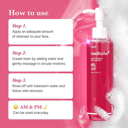 Medicube PDRN Pink Gel to Foam Cleanser 200 mL