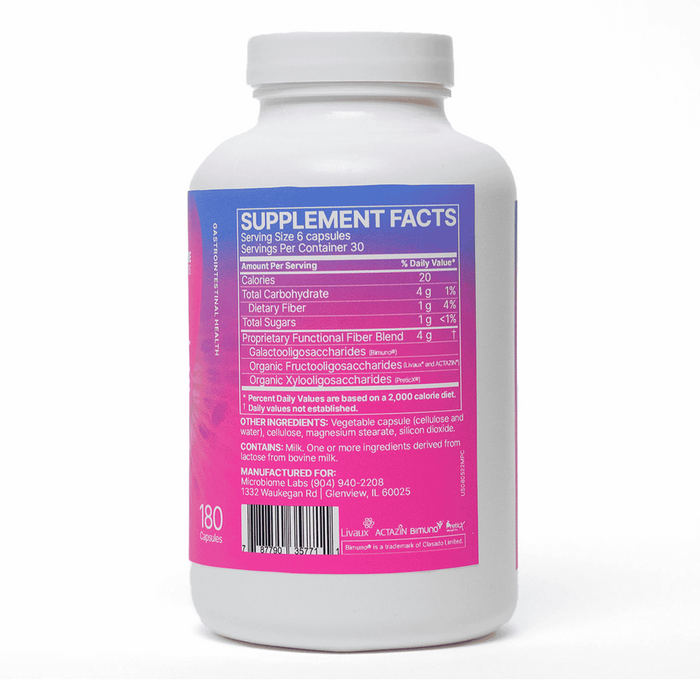 MegaPreBiotic 180 capsules by Microbiome Labs