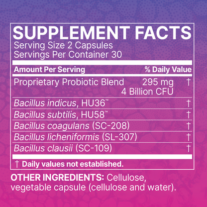 MegaSporeBiotic 60 capsules by Microbiome Labs