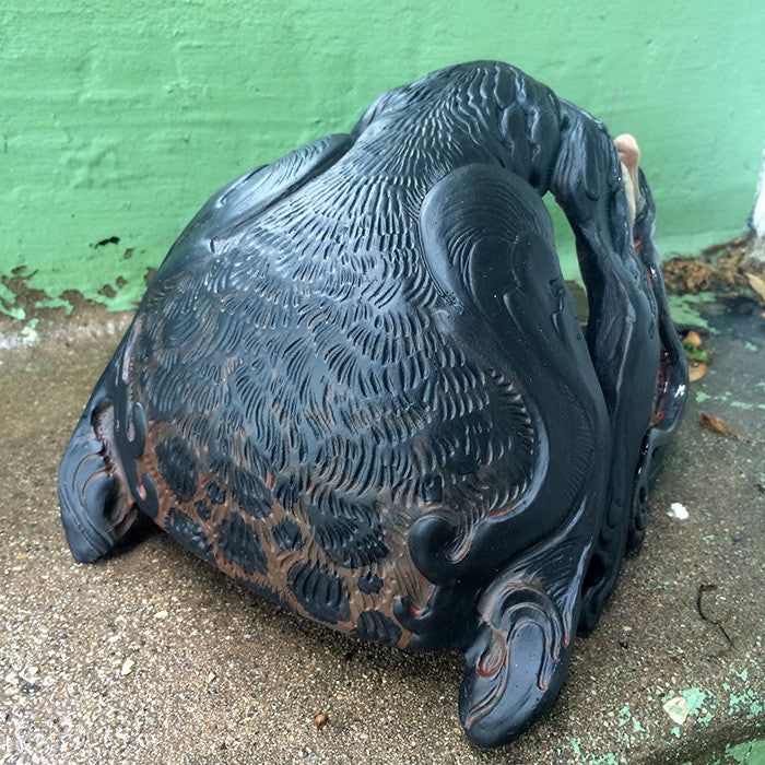 MELANISTIC LEOPARD- HAND PAINTED, READY TO WEAR MASK