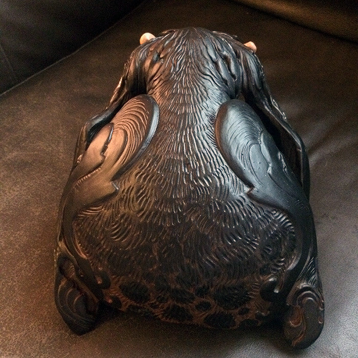 MELANISTIC LEOPARD- HAND PAINTED, READY TO WEAR MASK