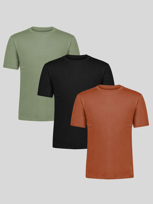 Men's Cotton Stretch T-Shirt - Pack Of 3