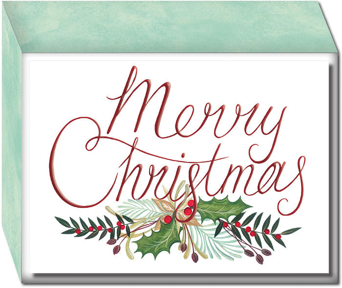 Merry Christmas Holly - Boxed Christmas Cards