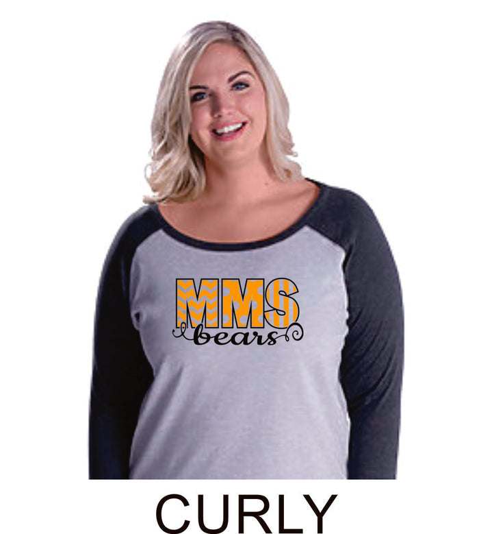 Mesa MS Curvy Ladies Raglan- 3 Designs- Matte or Glitter