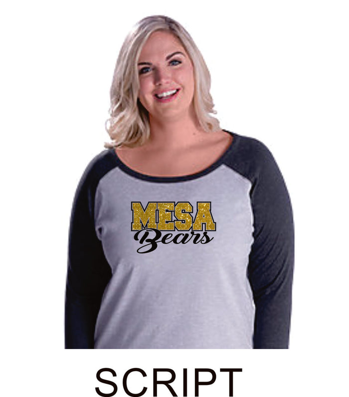 Mesa MS Curvy Ladies Raglan- 3 Designs- Matte or Glitter