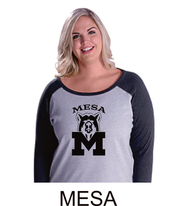 Mesa MS Curvy Ladies Raglan- 3 Designs- Matte or Glitter