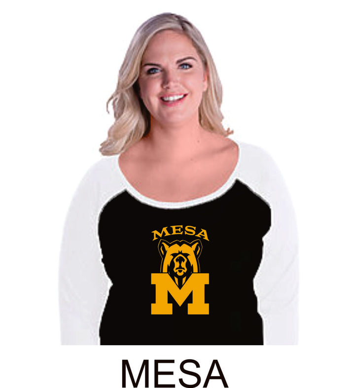 Mesa MS Curvy Ladies Raglan- 3 Designs- Matte or Glitter