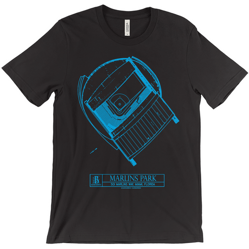 Miami Marlins - Marlins Park (Black) Team Colors T-shirt