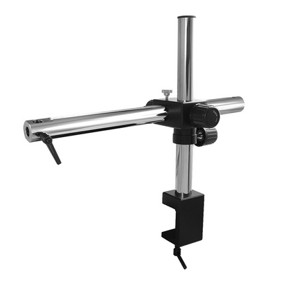 Microscope Boom Stand with Clamp, Single Arm, Heavy Duty, SKU ST02051201, three quarter front view
