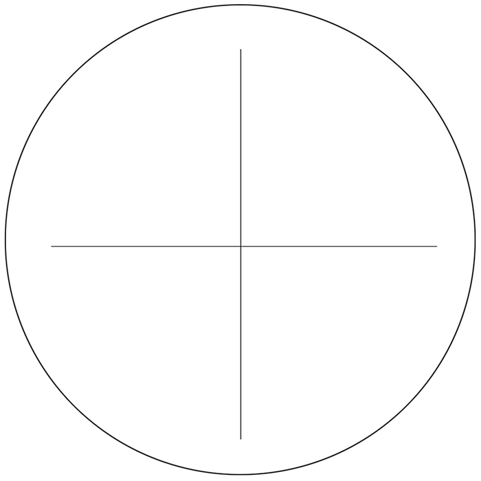 Microscope Eyepiece Reticle Cross Line Scale Dia. 24mm, SKU RT20102161, three quarter front view