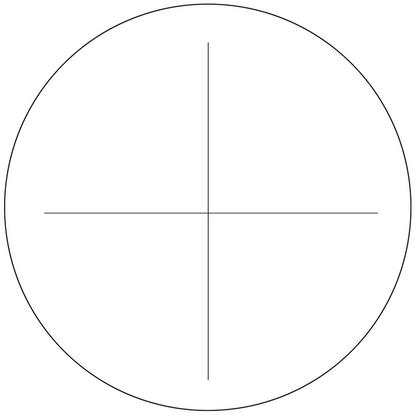 Microscope Eyepiece Reticle Cross Line Scale Dia. 24mm, SKU RT20102161, three quarter front view